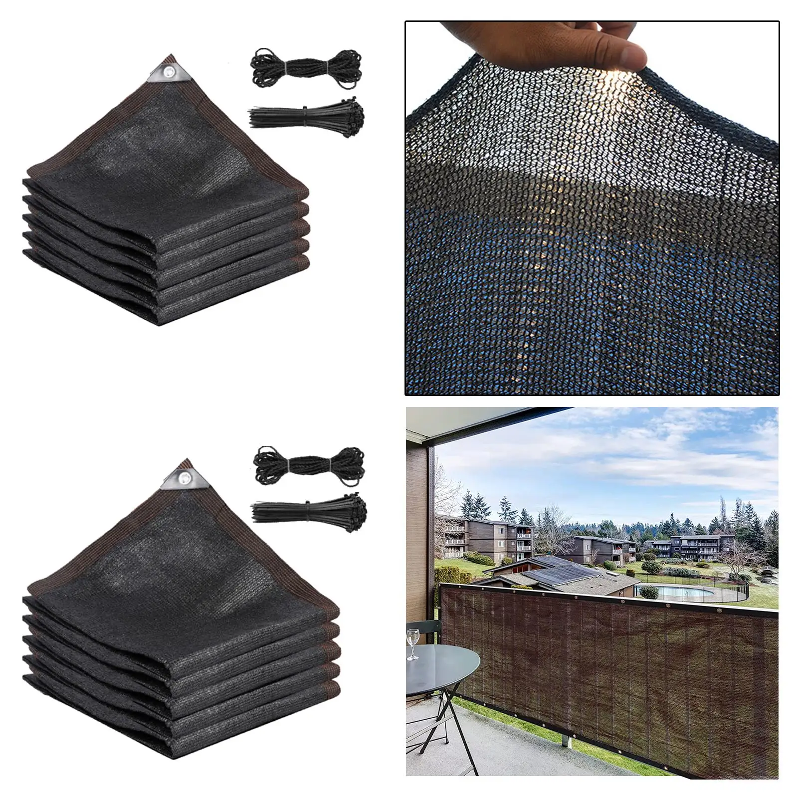 Shade Cloth Easy to Install Awning Cover block Sunblock Shade Cloth for Plants for Protection Pool Greenhouse Beach Window