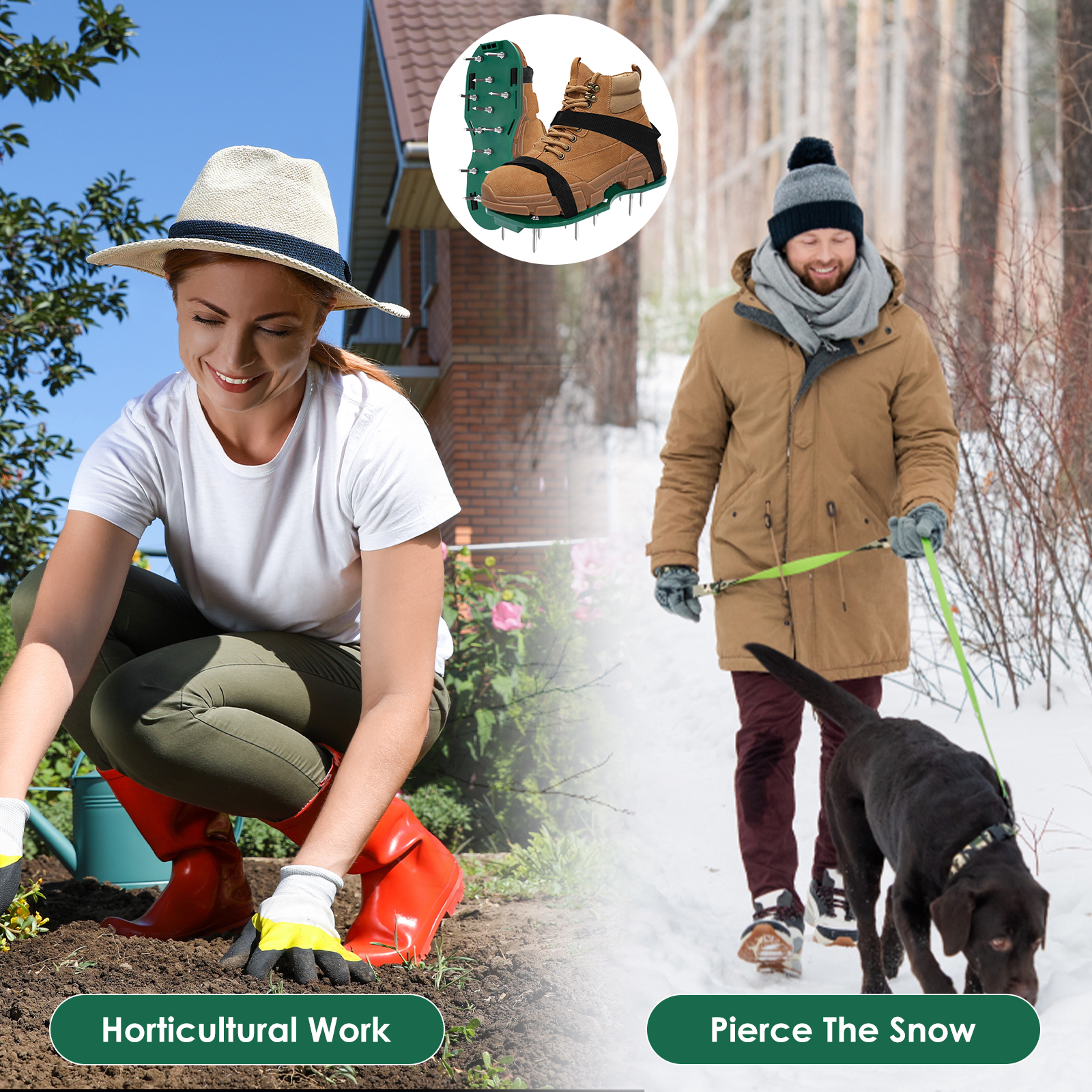 Description Picture 5 of itemLawn Aerator Shoes Manual Lawn Aerator with Spike Adjustable Spiked Aerating Sandals Reusable Plastic Lawn Aerator Sandals Lawn