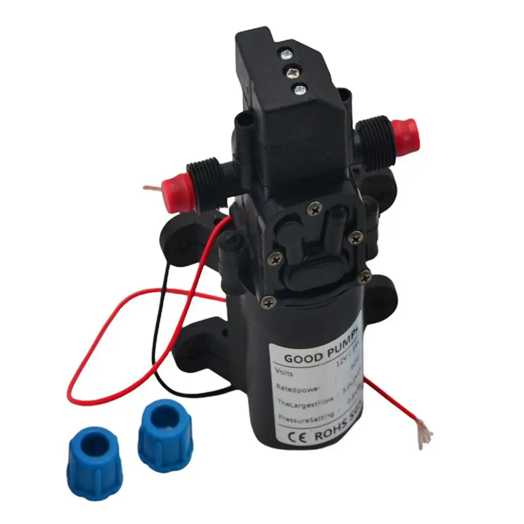 5L / Min 60W DC 12V  Membrane High Pressure Water Pump Automatic Switch