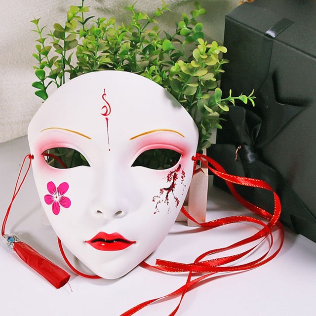 E8FA Beauty Mask Halloween Mask Costume Adult Female Masks For Women Full  Face Chinese Style Hand-painted Decor Masquerade - AliExpress