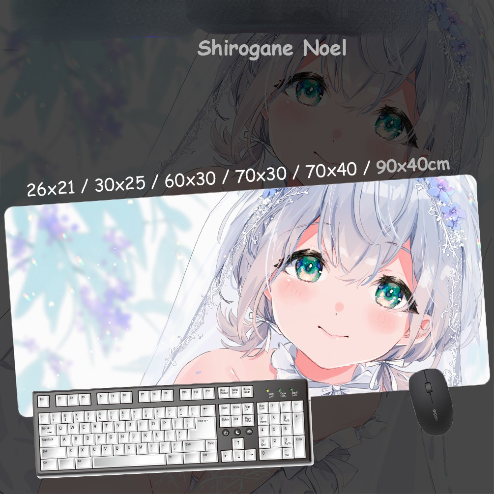 Аниме индивидуальный дизайн XXL коврик для мыши Hololive Vtuber Shirogane  Noel Gamer сексуальный большой Настольный коврик для девочек компьютерные  игровые аксессуары | AliExpress