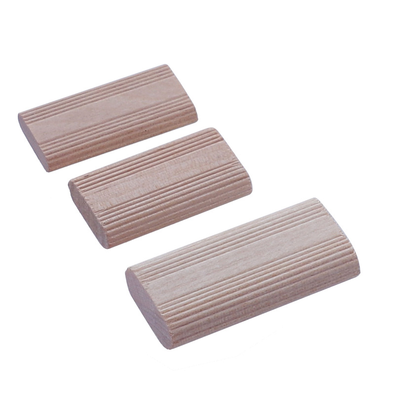 50Pcs Domino Solid Wood DIY Stripes Tenon Biscuit Joinery Beech Wood Nail Cork Block Wood Board Furniture Butt Tool For Woodwork