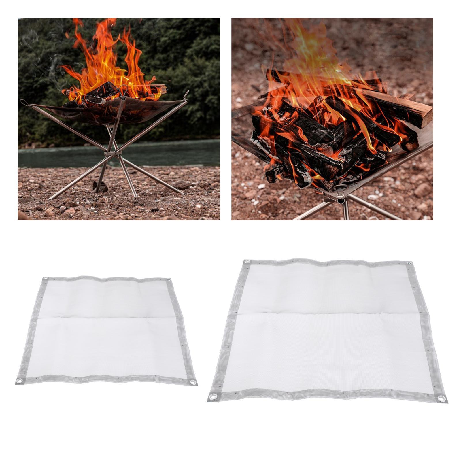 Portable Fire Pit Mesh Replacement Charcoal Mesh for Backyard Picnic Garden