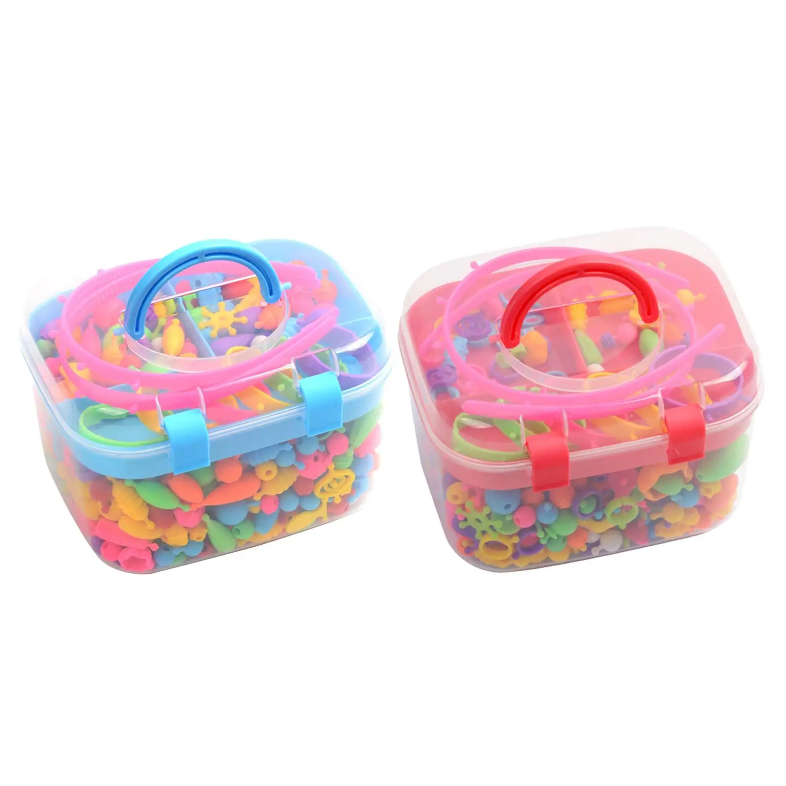 550Pcs  Beads  Jewelry Making Kit Snap Together Beads for Girls