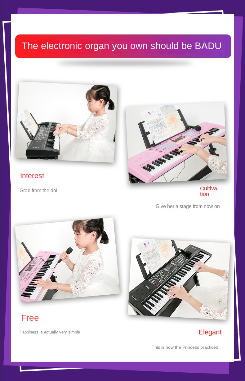 Title 8, New Years Gift Piano Keyboard Baby Professional...