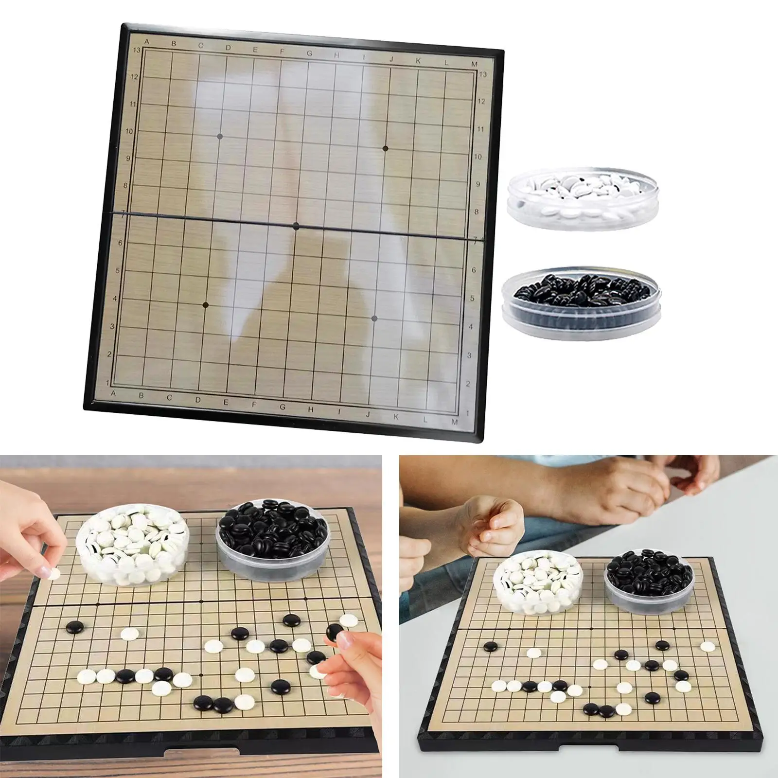 Go Chess Board Game Set Folding Portable Chinese Chess for Party Camping Outdoor Travel Gifts