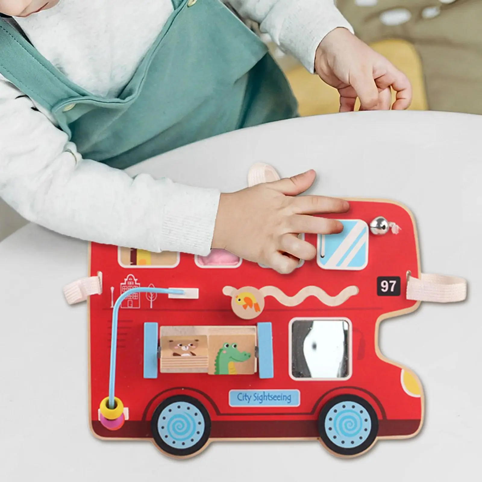 Montessori Busy Board Portable Toddlers Busy Board for Kids Girls Preschool