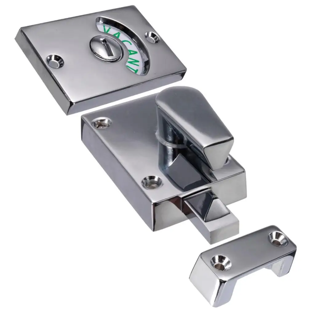 Indicating Lock Stainless Steel Bolt Door Lock Indicator WC Restroom Toilet