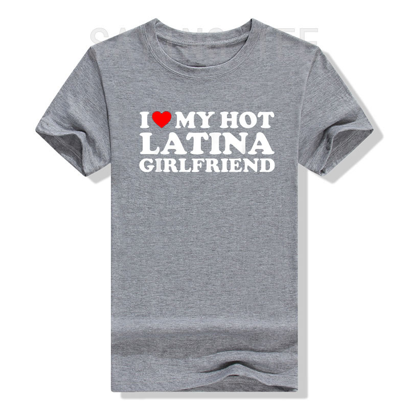 Ich liebe meine heiße Latina-Freundin, ich liebe meine heiße Latina-GF-T-Shirt, passendes Paar-Valentinstag-T-Shirt, kurzärmelige Blusen, Geschenke – Detail 4