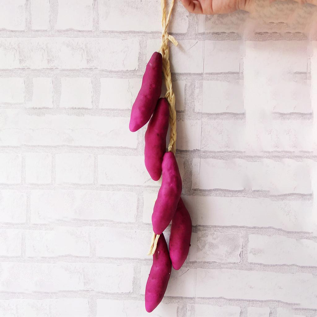Artificial Vegetable Branch, Eggplant, Sweet Potato and Bitter Gourd Model