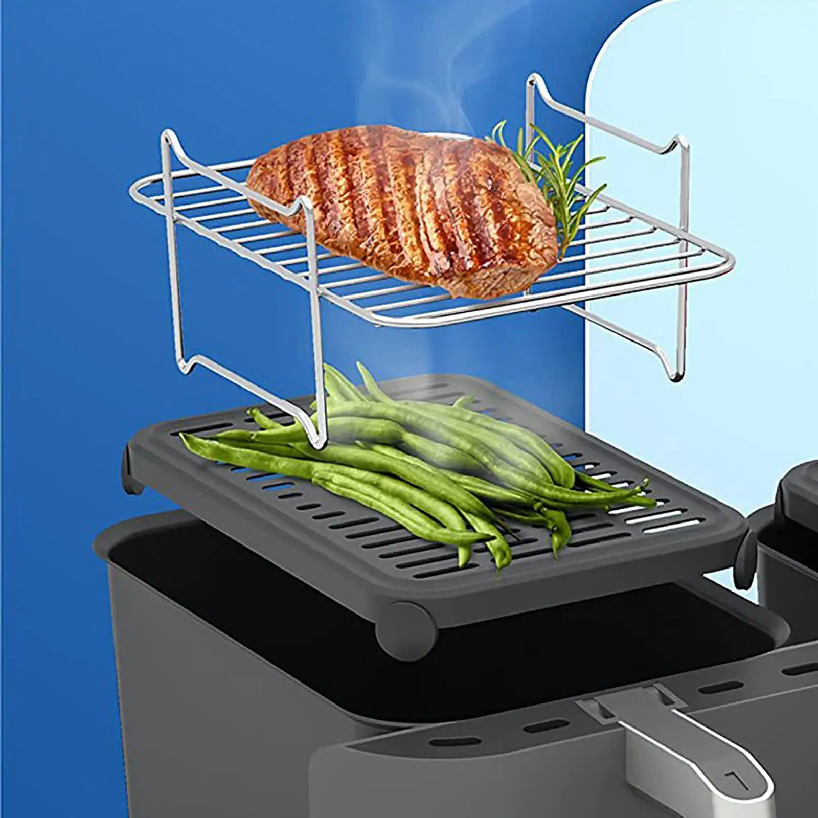Stainless Steel Air Fryer Stand Air Fryer Accessories Dehydrator Rack Grill Rack Toast Rack