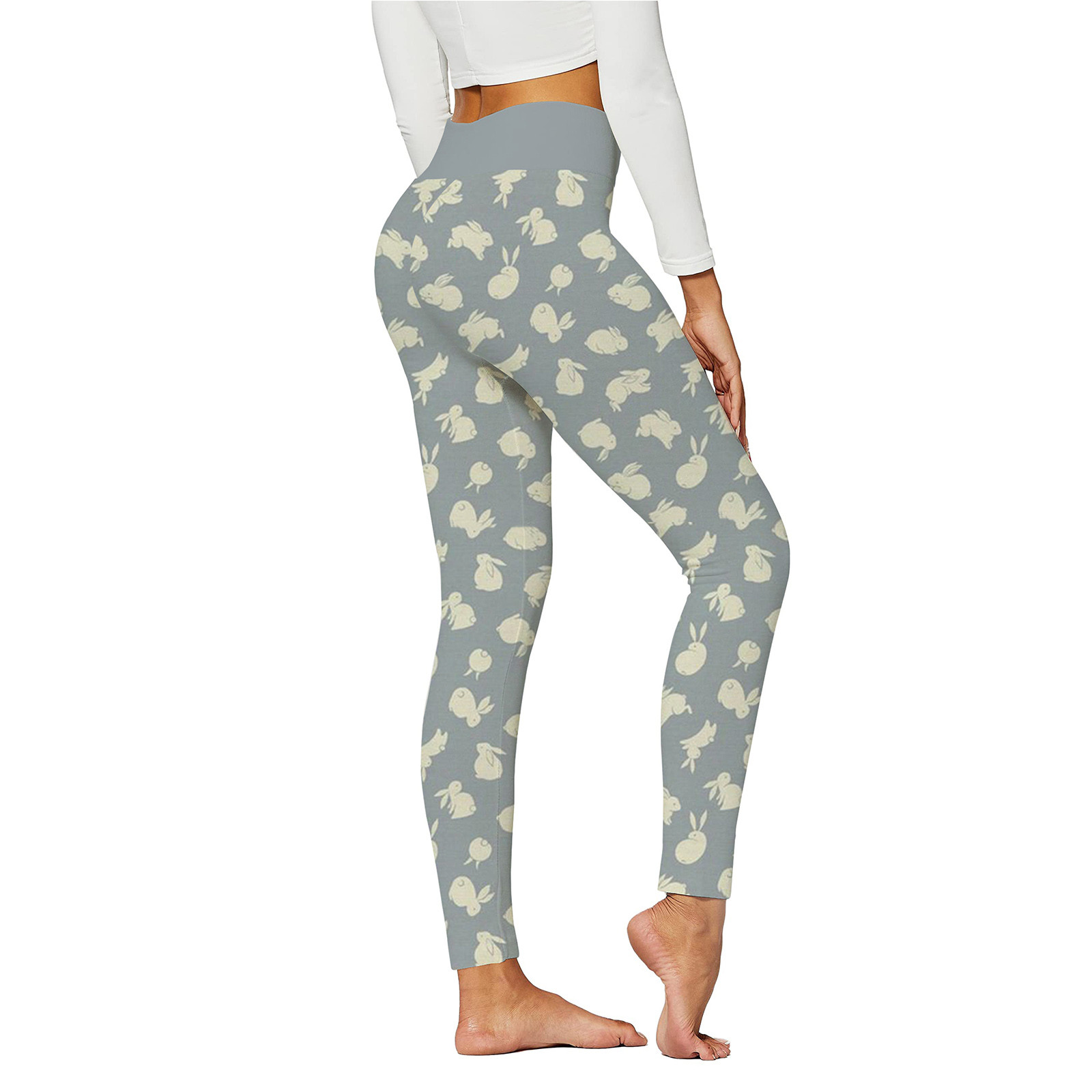 Women Easter Rabbit Printed Trouser 