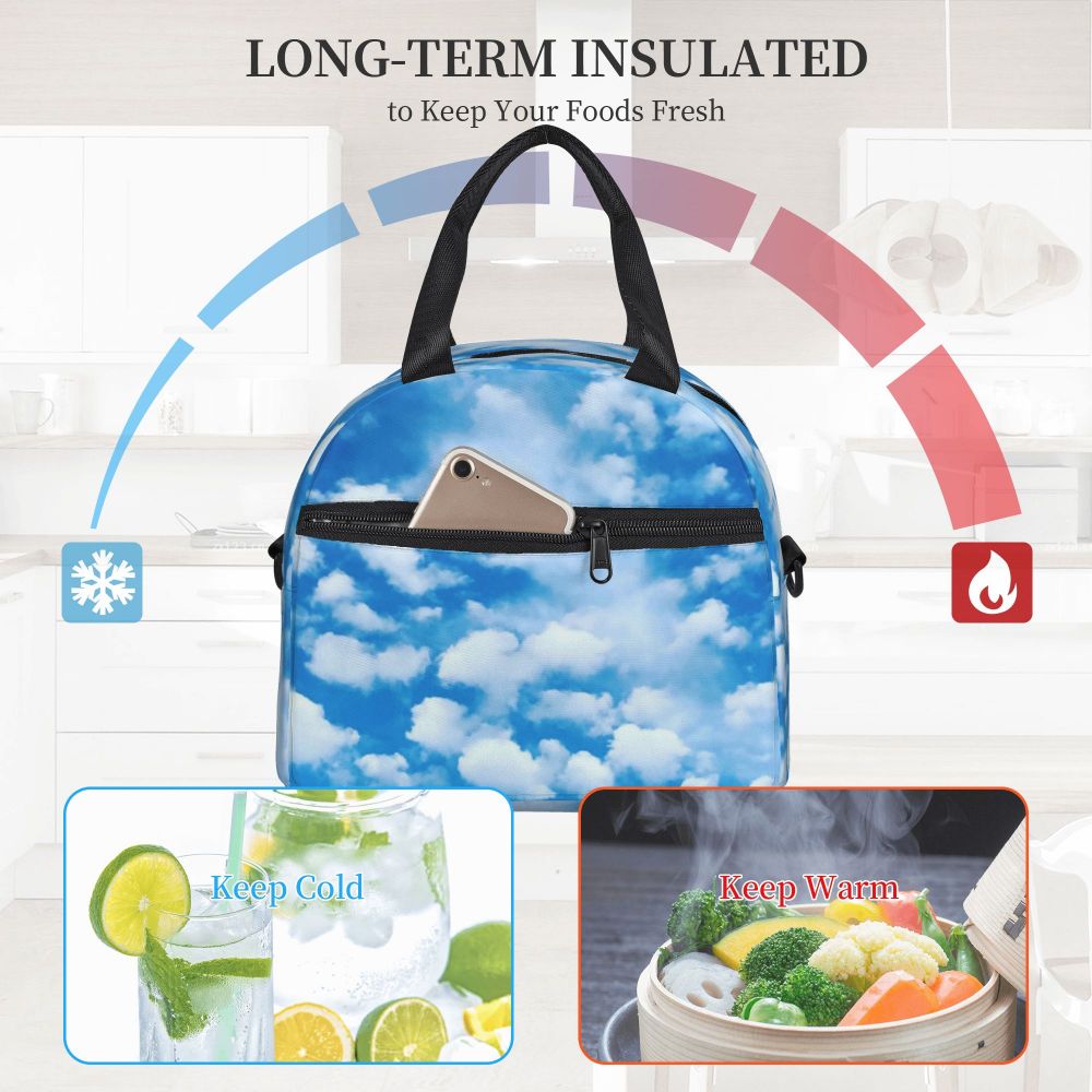 Nuvem Máquina Lunch Bag com Alça Céu