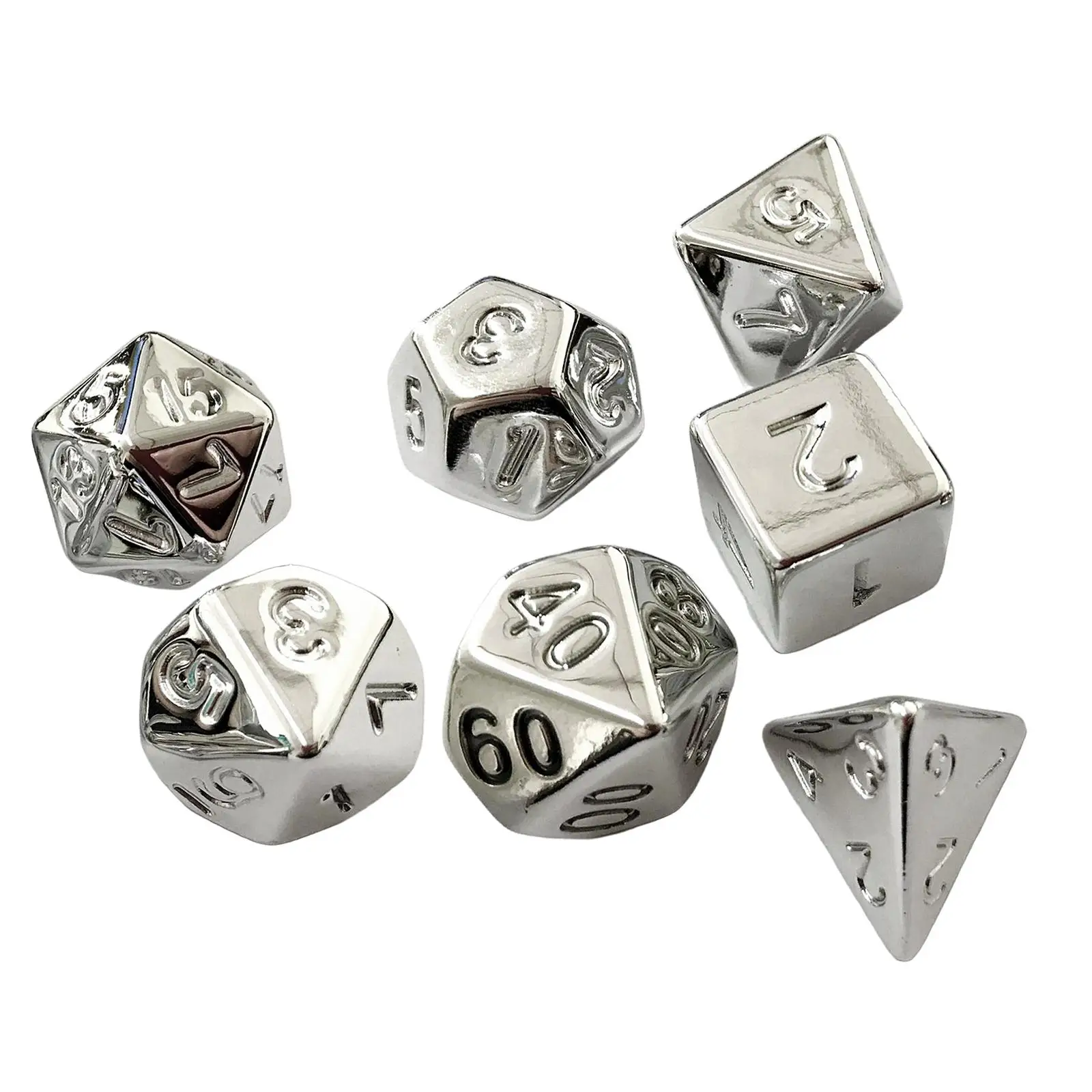 7x Polyhedral Dices D4-d20 Party Supplies Acrylic Dices for Table Game Role Playing Game Board Game Card Games Party Game