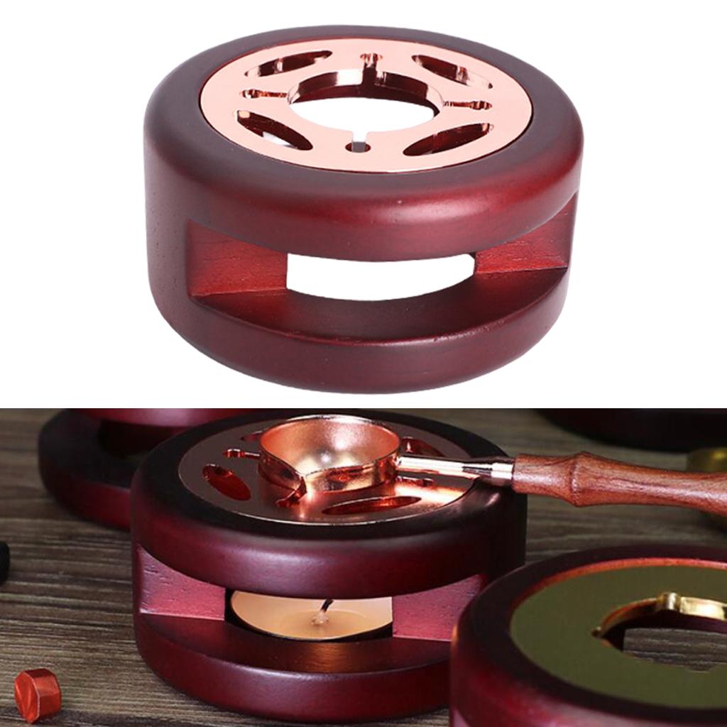 Wax Seal Kit, Hollow Romantic Easy to Use Rose Gold Writing Letters Heat Resistant Heater Stove Pot for DIY Crafts Tool Candle