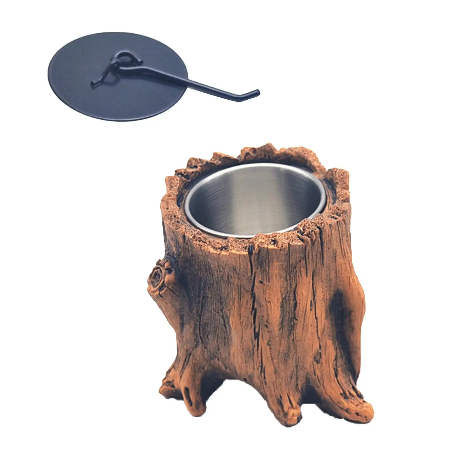 Indoor Fire Pit Tree Stump Conch Shape Smokeless Winter Burner Alcohol Fireplace for Gardens Bathroom Kitchen Camping Ornament