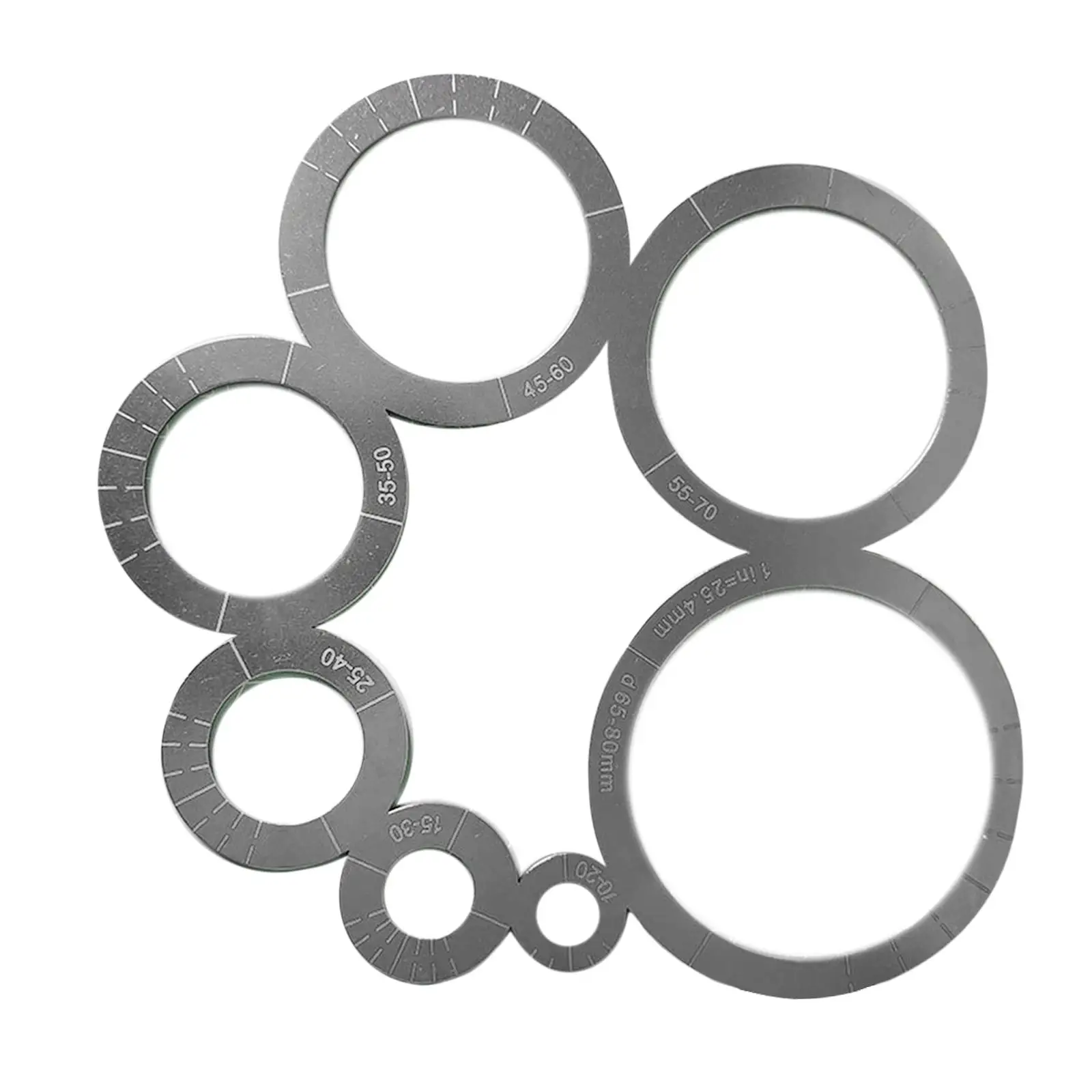Leather Corner  Ruler Metal Circle Templates for Drawing DIY Supplies
