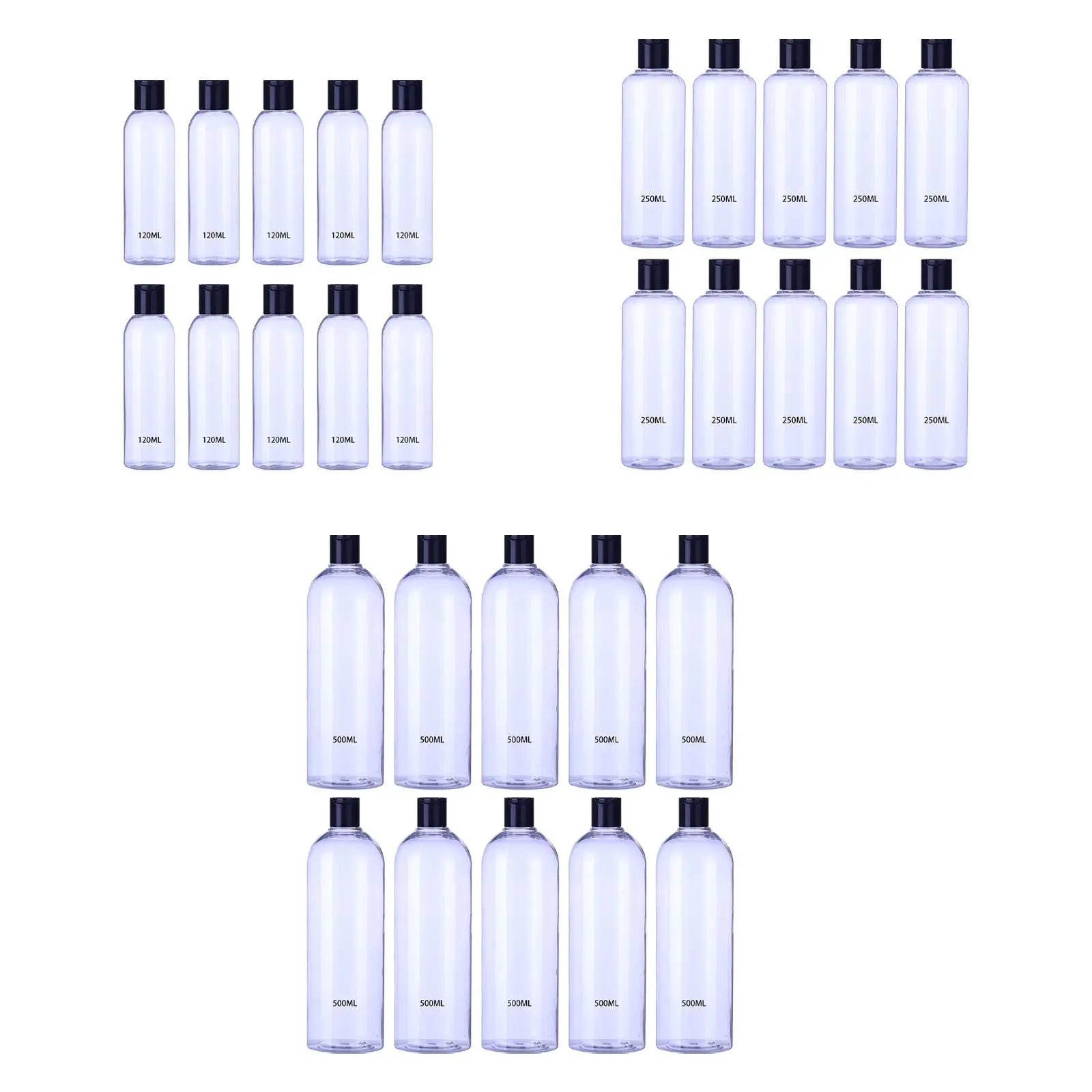 10x Empty Bottles Leakproof Refillable Stylish Durable Shower Bottle Jar Shampoo Bottle for Hotel Body Wash Shampoo Liquids