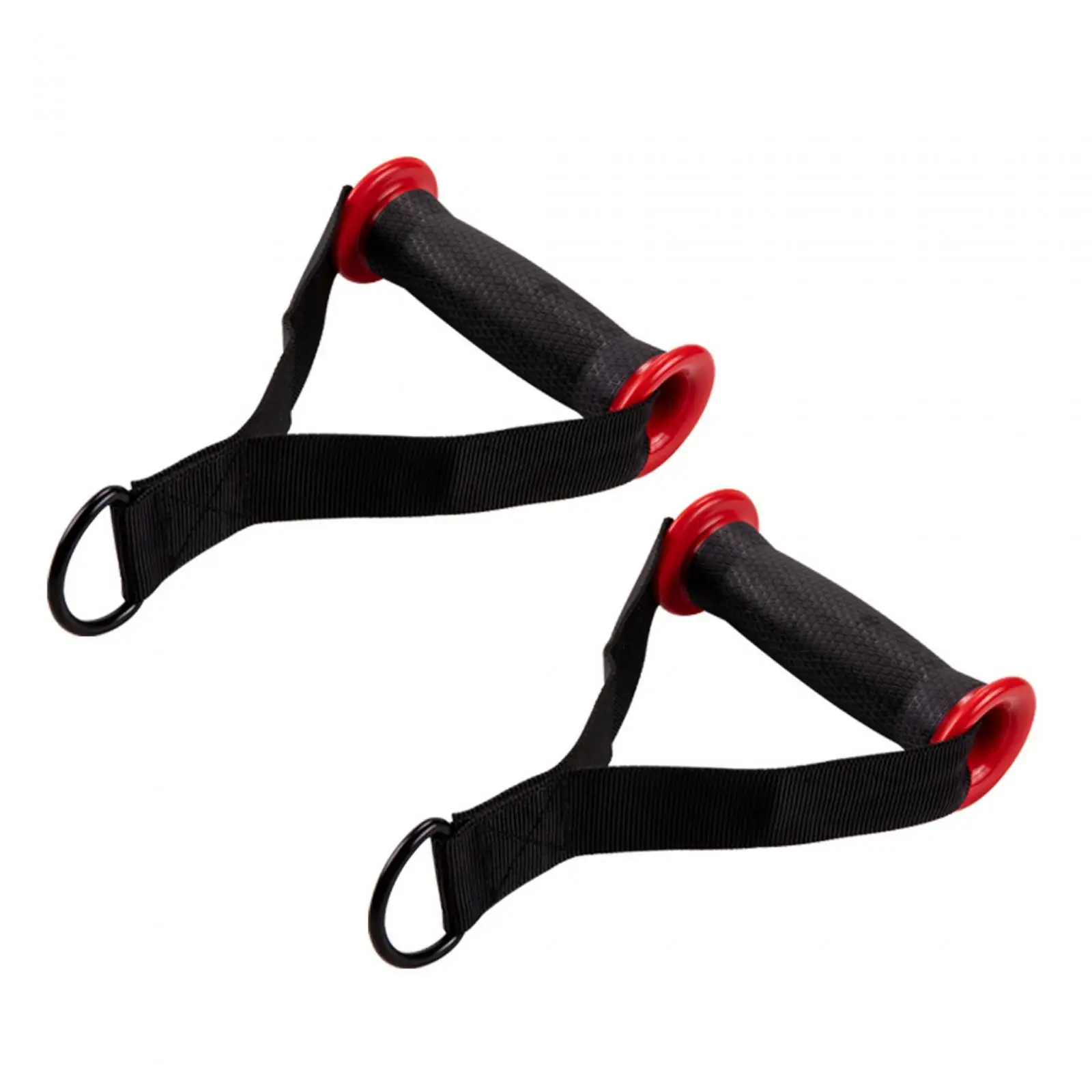 2Pcs Gym Handle Resistance Bands Gym Accessory Multi Attachment Stirrup Heavy Duty Fitness Straps Strength Pull Handles