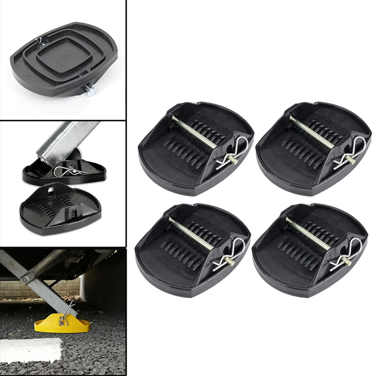 4 Pieces  Pads Wheel Foot Leg Support Adapter for Trailers