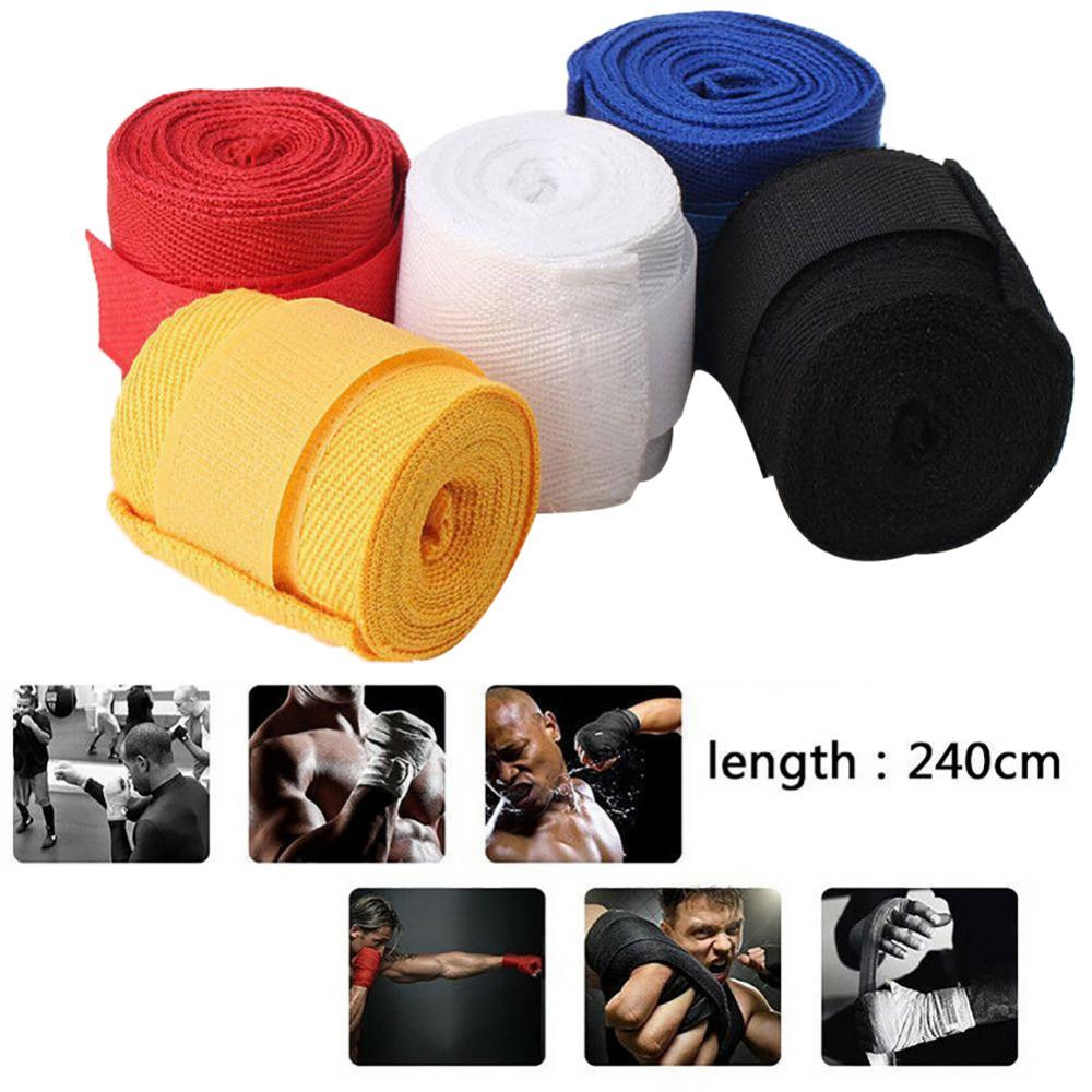 Description Picture 5 of item2.5mx5cm Boxing Sports Cotton Strap Bandage Cover Muay Taekwondo Hand Glove Wrap Protector De Boxeo