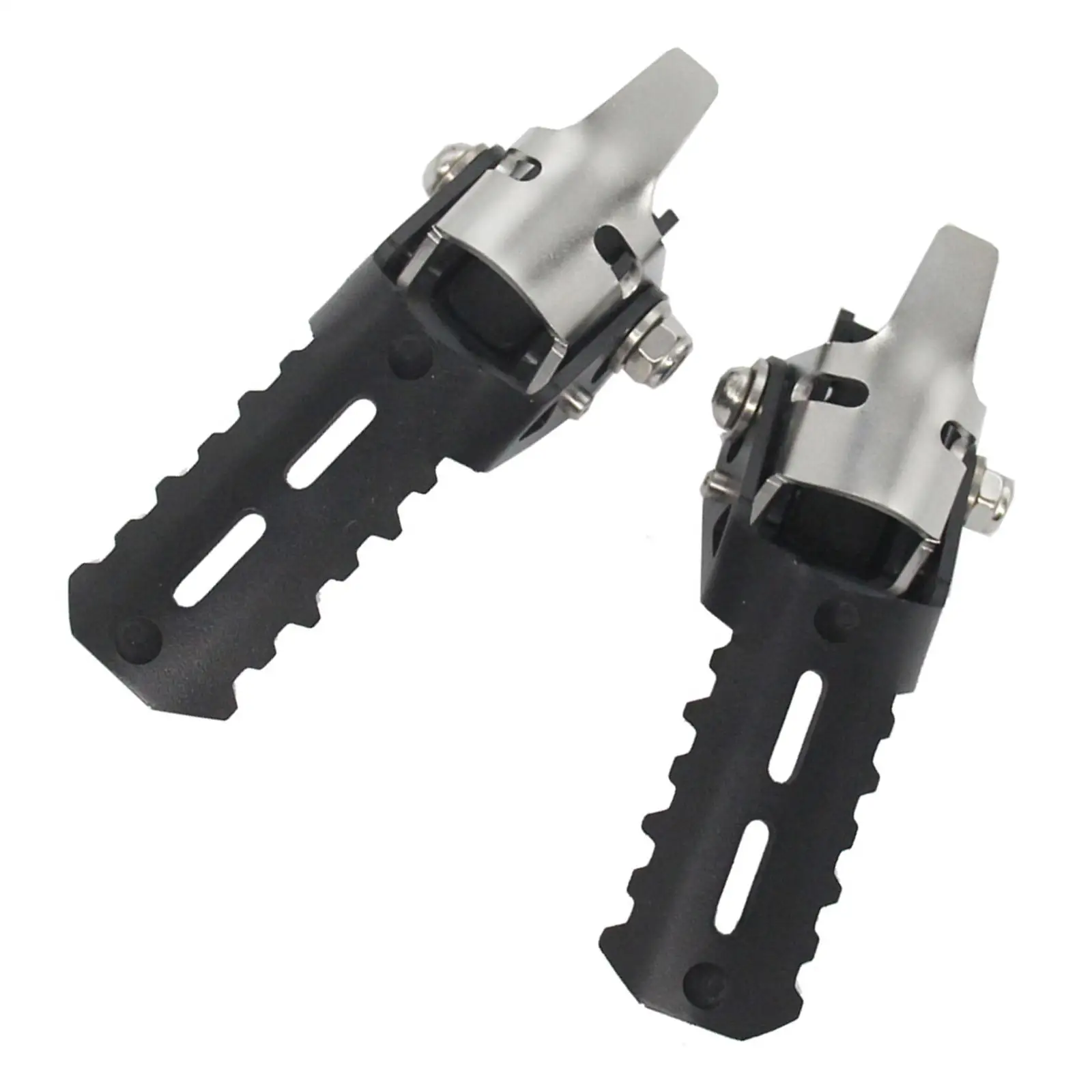 Motorcycle Front Foot Pegs Folding Footrests Clamps for  R1250GS Replace