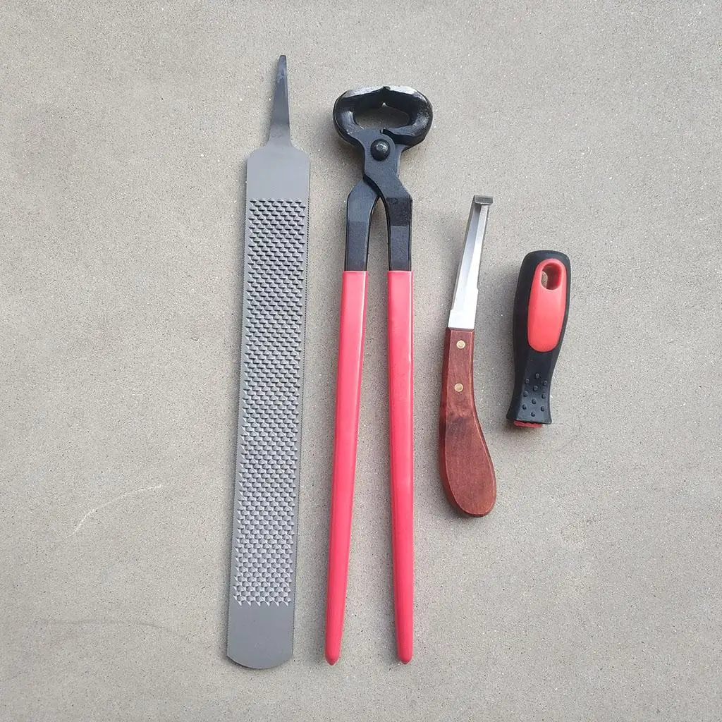  Cleaning Hoof Trimming Hoof Knife File Nipper Kit for Manicuring