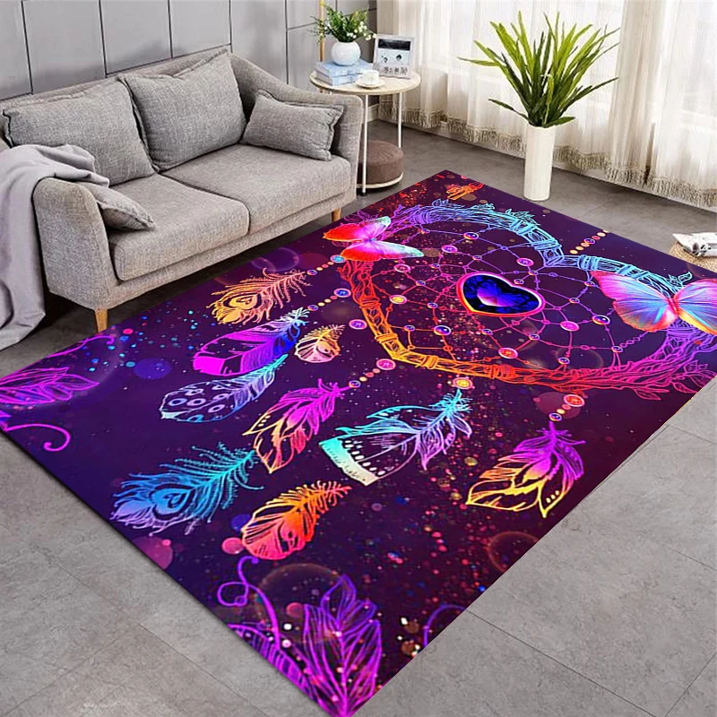 Butterfly Pattern 3d Printed Carpets For Living Room Bedroom Large