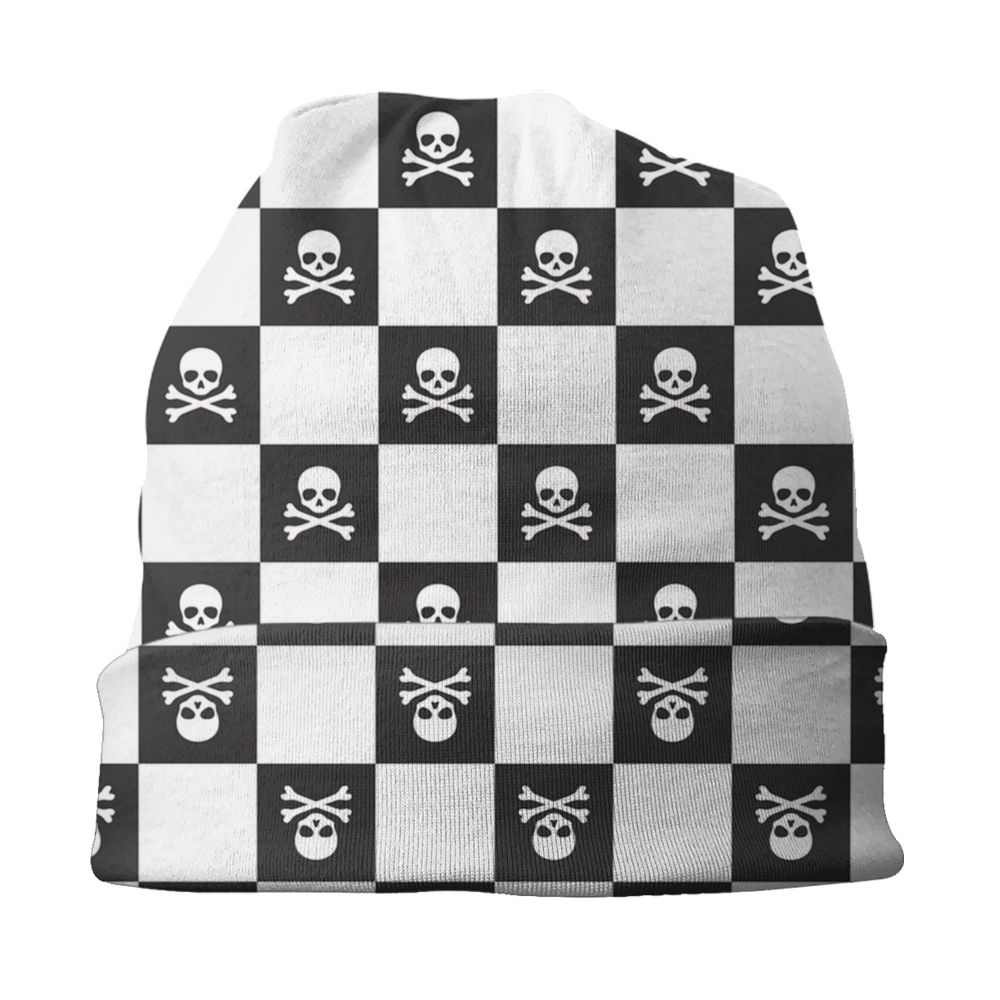 Benutzerdefinierte Schädel Druck Motorhaube Hüte Straße Stricken Hut Für Frauen Männer Winter Warme Horror Skeleton Tod Skullies Beanies Caps – Detail 21