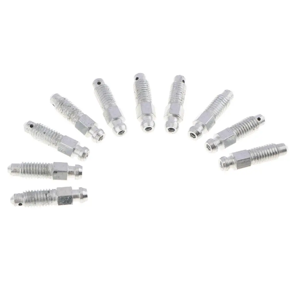 5 Pair 32mm Sliver Brake Bleeder Screws M8*1.25 for Car Motorcycle