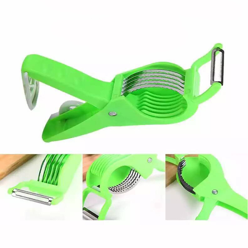 Coupe-fruits Multifonction En Acier Inox - Pour Bananes, Concombres, Saucisses - Gadget De Cuisine Pratique - 11
