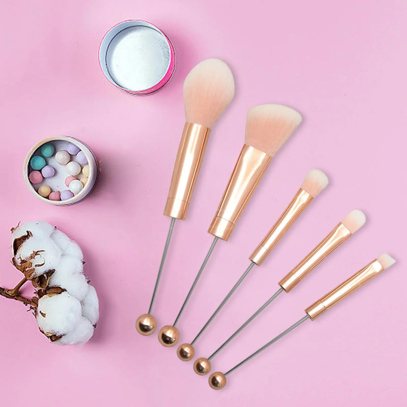 5x Eye Makeup Brush Set DIY Blending Face Powder Multifunctional Cosmetic Brushes for Adults Girlfriend Lady Women Holiday Gifts