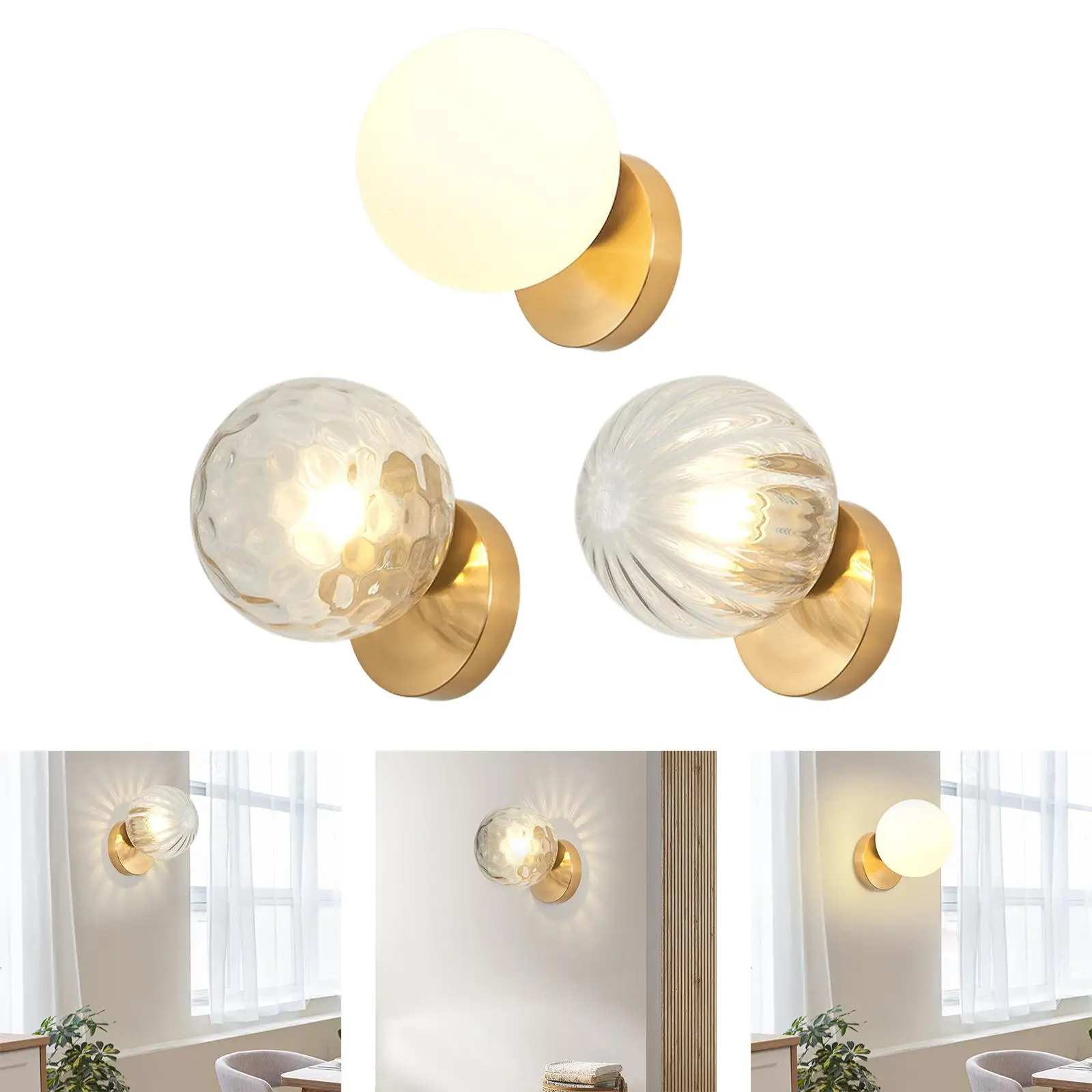Wall Sconce Nordic E27 Base Wall Mounted Light for Bathroom Bedroom Reading