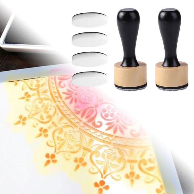 Sponge Paint Brush Craft Sponges Tools Round Sponge Brush for Watercolour DIY Arts and Crafts Doodle Painting Early Learning