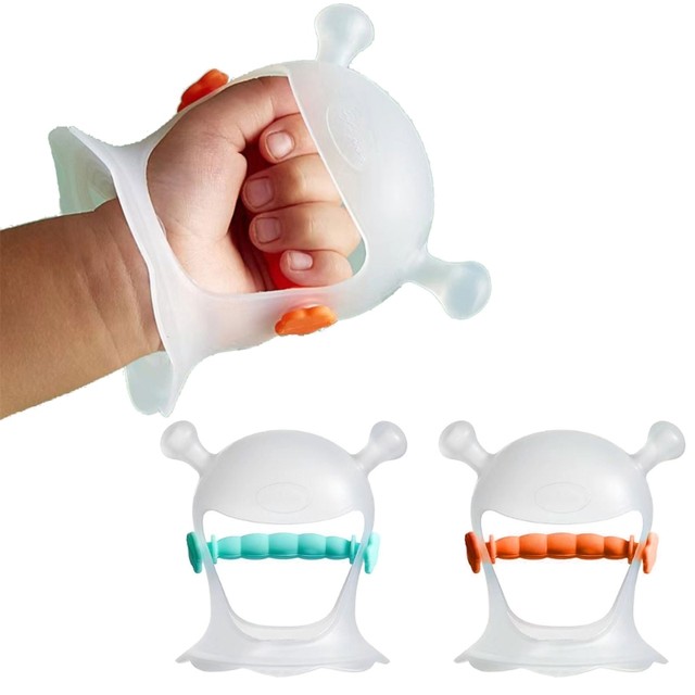 Baby Silicone Teether Glove for Thumb Sucking Stop Teething Pacifier  Prevent Biting Hand Infant Teether Finger Guard Kit - AliExpress