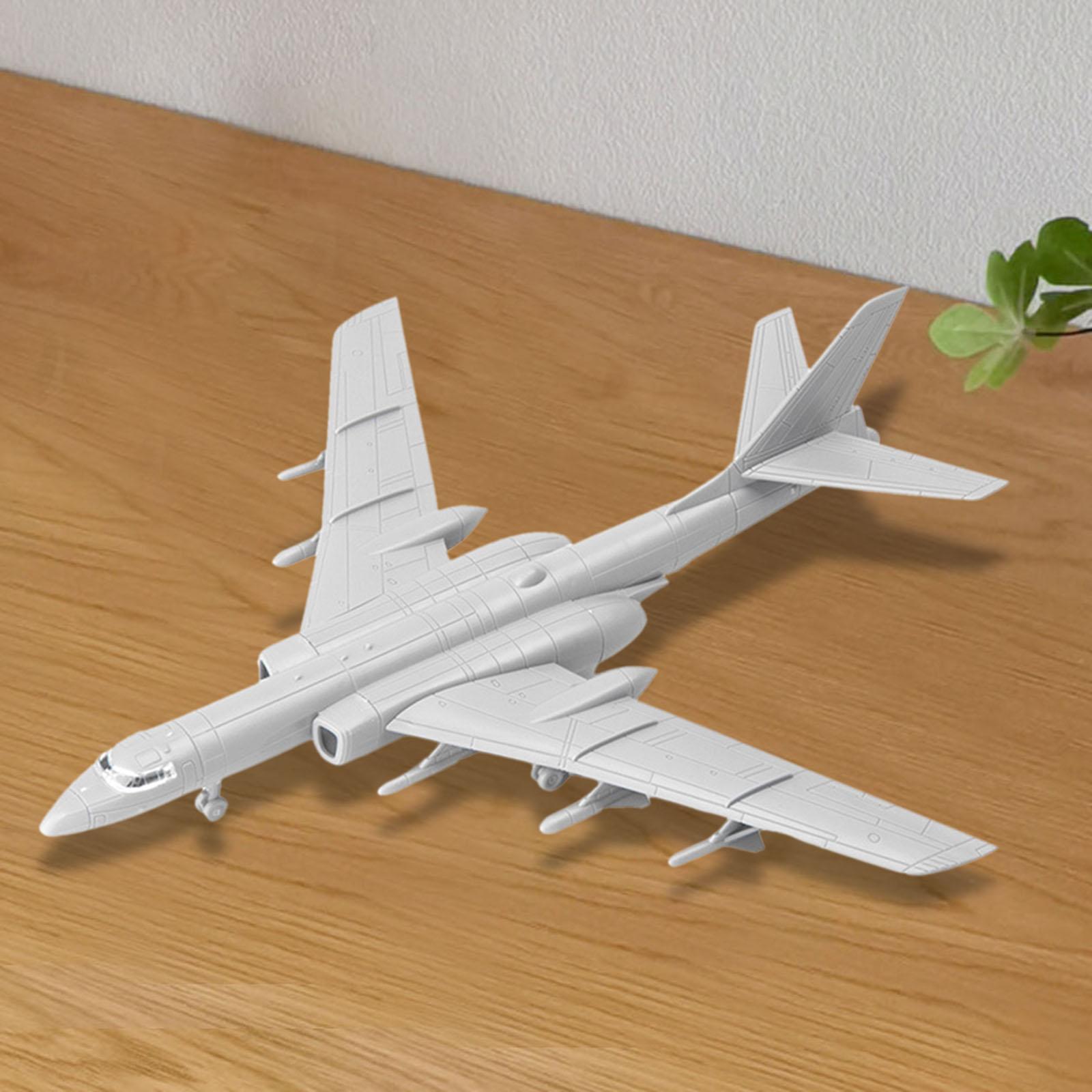 Fighter Model toys 1:144 Scale Simulation Ornament DIY 4D Chinese H6K Plane Model for Living Room Home Desktop Accessory Gift