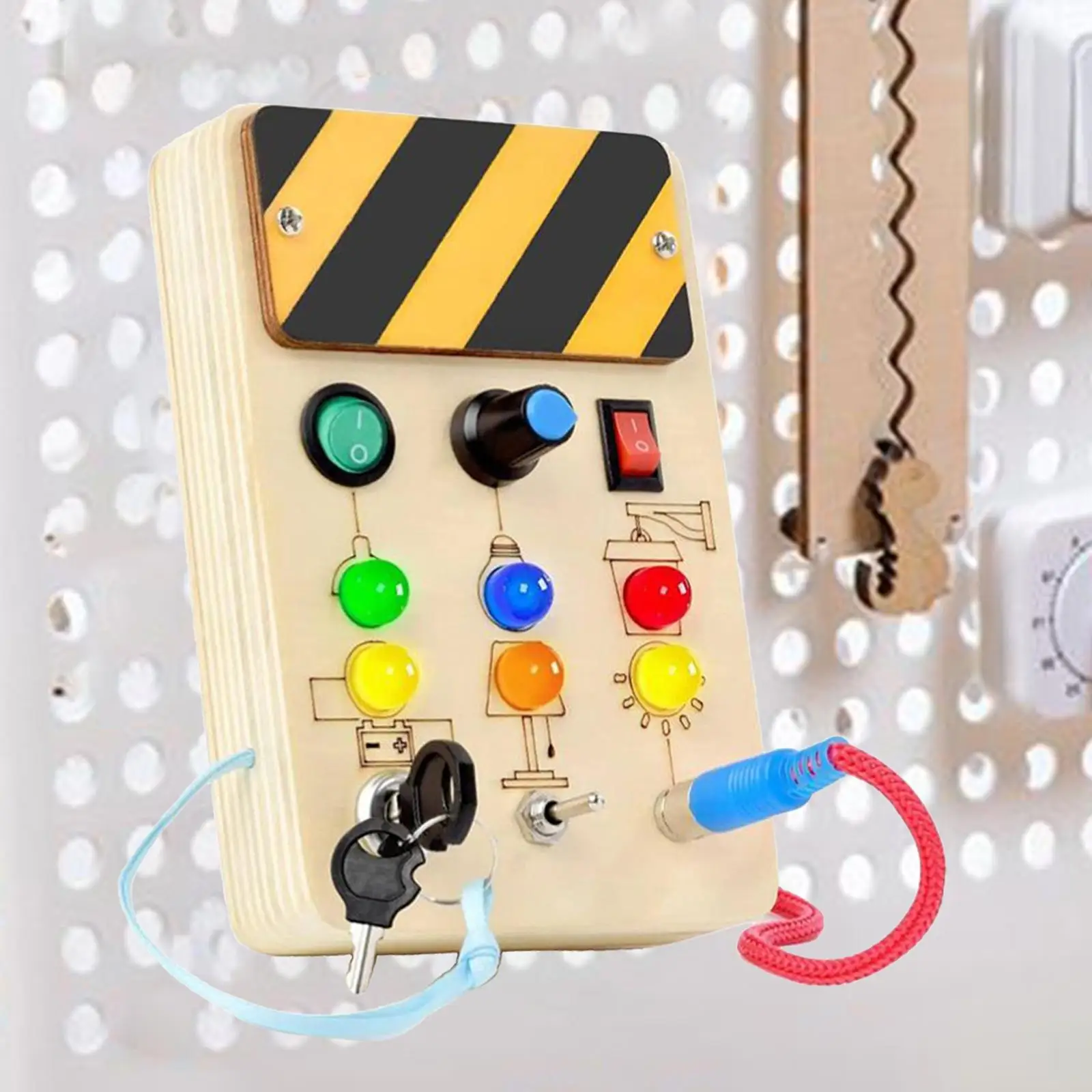 Montessori Toys with LED Light Switch Sensory Board Toys for Preschool Kids