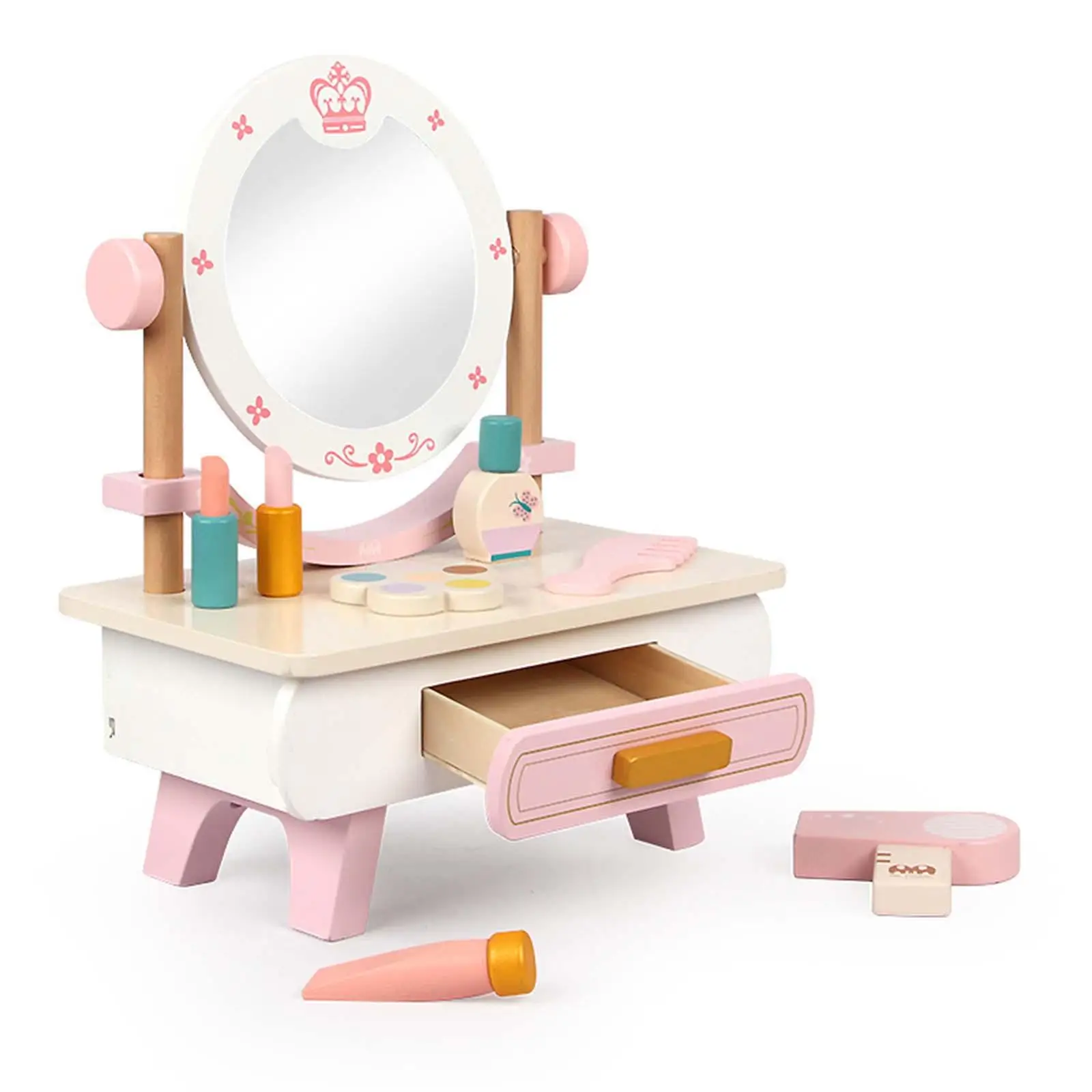 Kids Simulation Makeup Table Toy Education Playset for Birthday Gifts