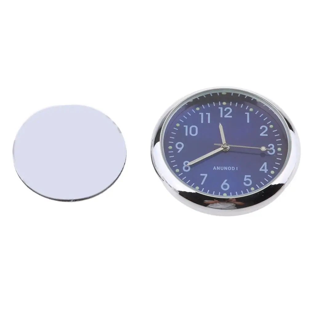 40 X 40 X 7mm Self Adhesive Ornament Time Clock for Car Interior
