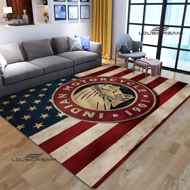 Indian Motorcycle Rug Mat Floor Door Home Flannel entrance carpet