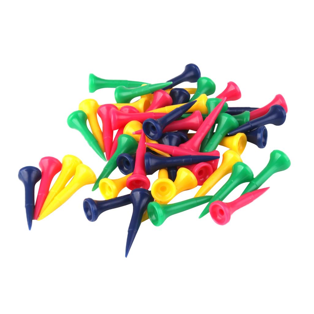 50pcs golf professional tees Accessories 1.57 inch - Mixed Color