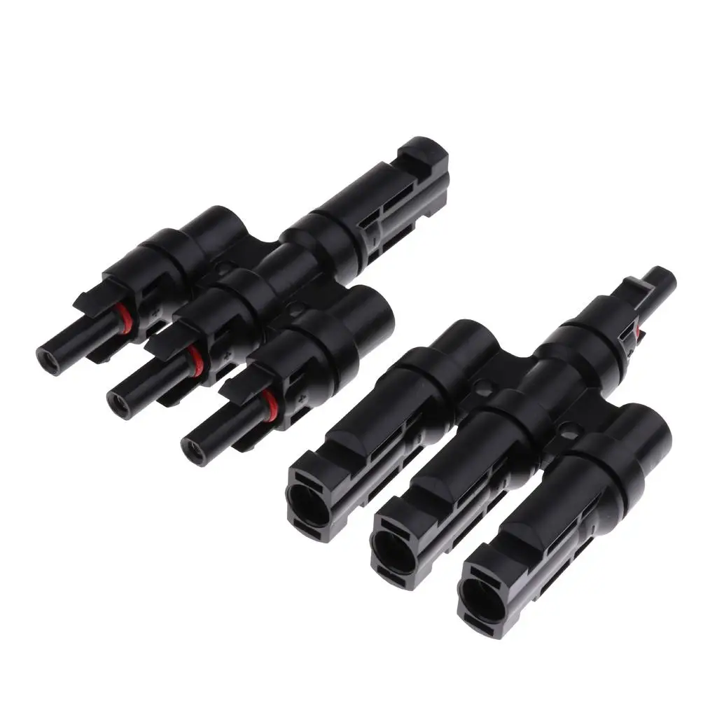 2 Pieces   4 Branch Connector for Solar Panel Connection M/3F+F/3M