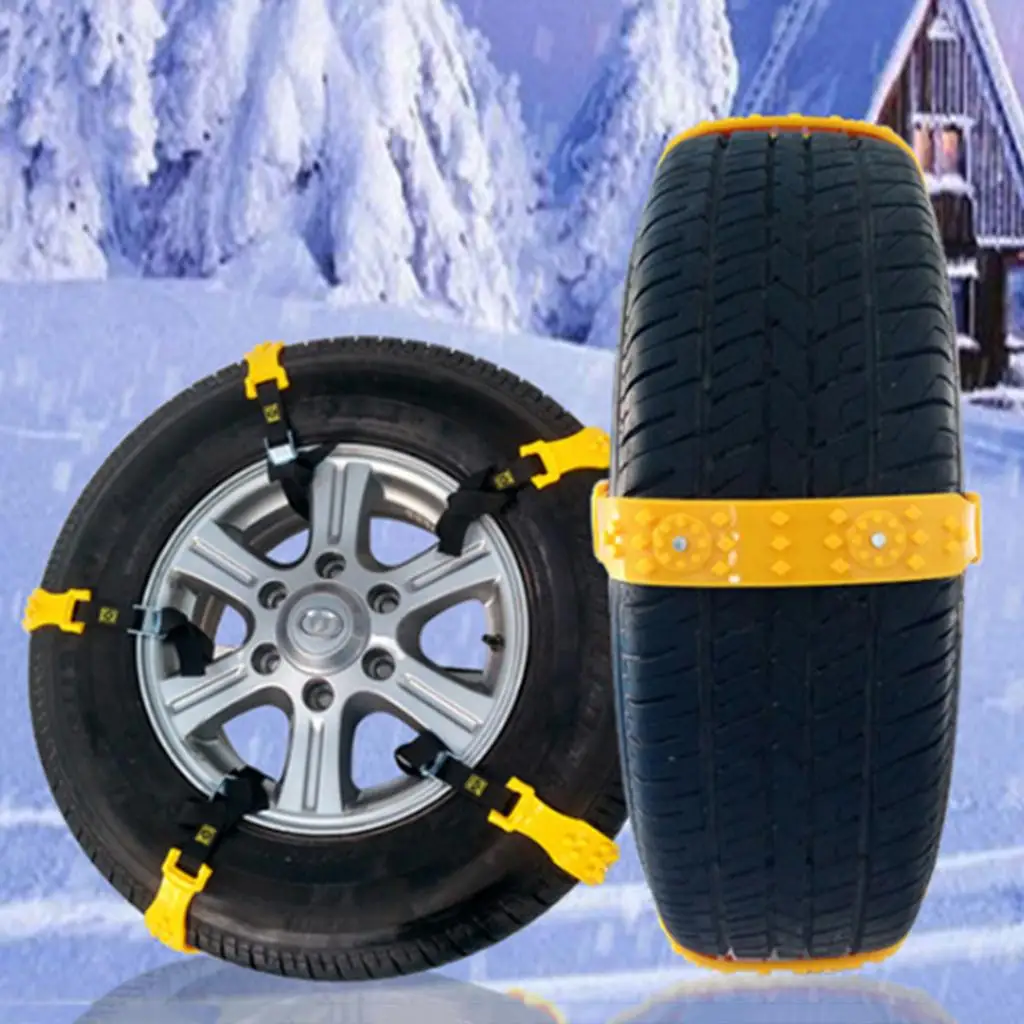 10 Pack Car Tyre Winter Snow Adjustable Anti-skid  Rubber Chains