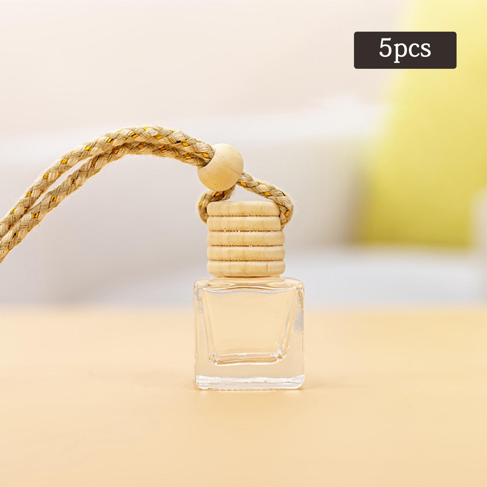 5 Pieces Empty Car Air Freshener Hanging Perfume Pendant Refillable Hanging Diffuser Bottle 8ml Fragrance Vials Auto Ornaments