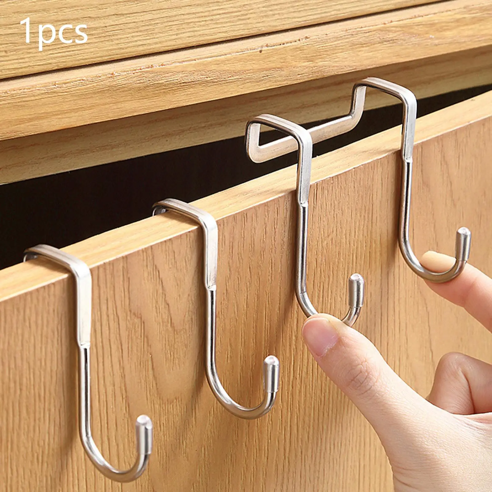 Shower Door Hooks Kitchen Organizers Hanging No Drilling Over Door Hooks Clothes Hooks for Closet Umbrella Bedrooms Towel Robe