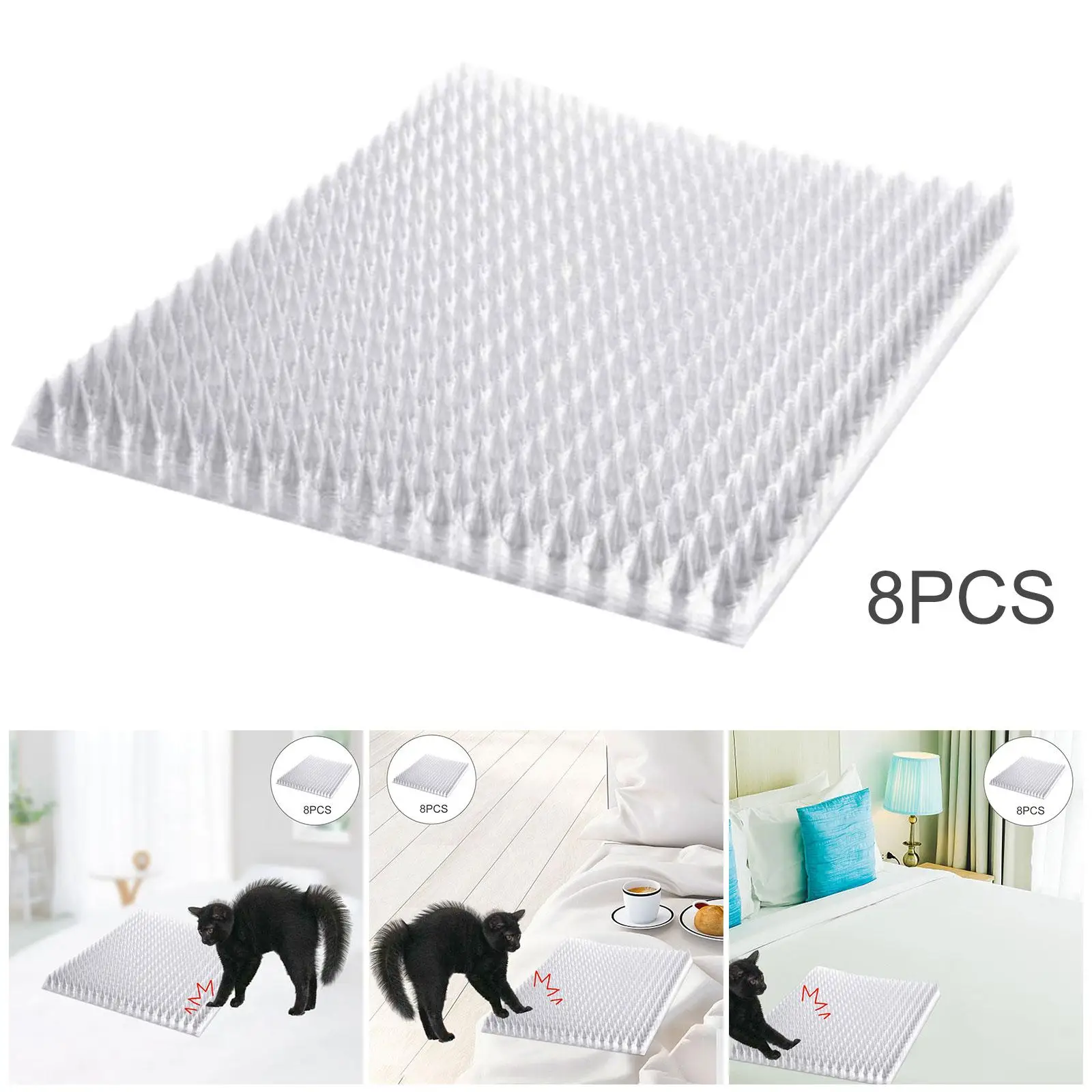 8pcs Outdoor Cat  Pad Prickle Strips  Deterrent Window Sofa Bed   people Digging Stopper