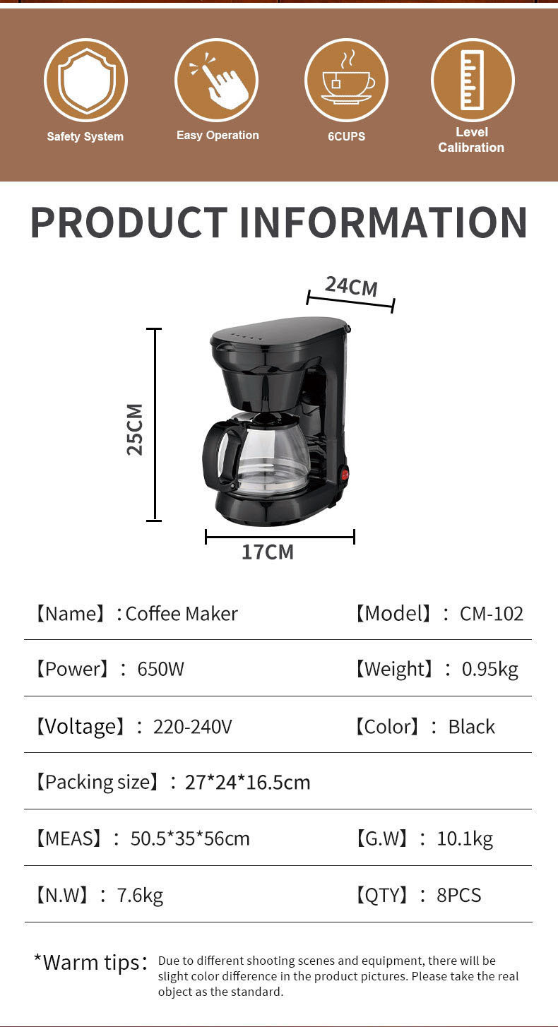 Title 2, Automatic Drip Coffee Machine FOR US/EU High Ca...