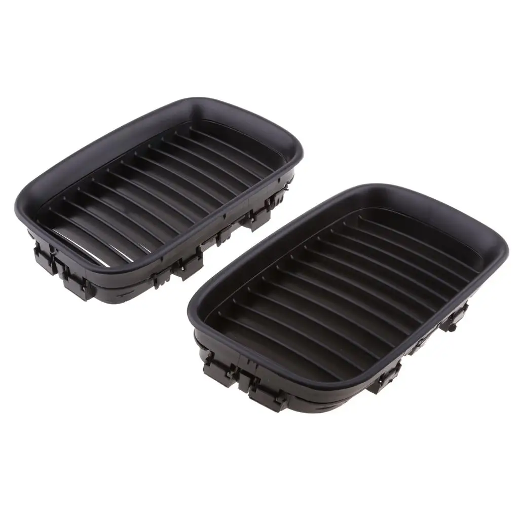 Pair Front Bumper  Matte  Grille Grills For  E392-1996