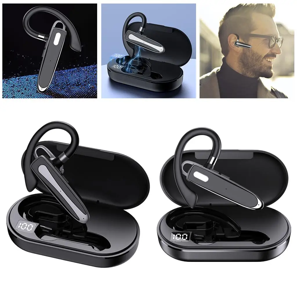Bluetooth Headset V5.1 Long Standby Time Earpiece Headphones for Office