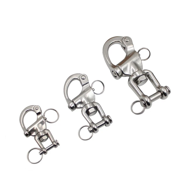 Anchor Swivel Jaw, Anticorrosion Silver Rustproof Marine Swivel Shackle 316  Stainless Steel For Ships For Boat 